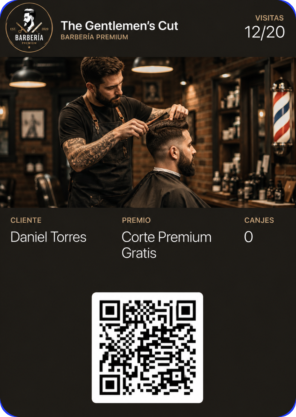 Tarjeta de lealtad de The Gentlemen's Cut