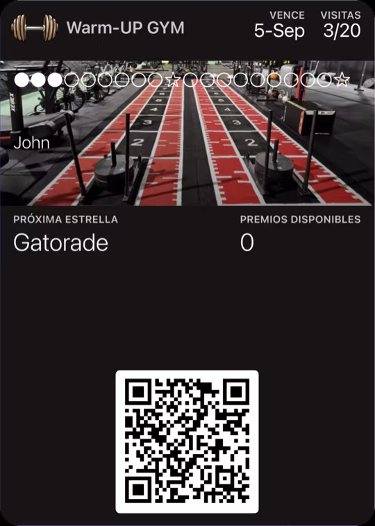 Tarjeta de lealtad de Warm-UP GYM