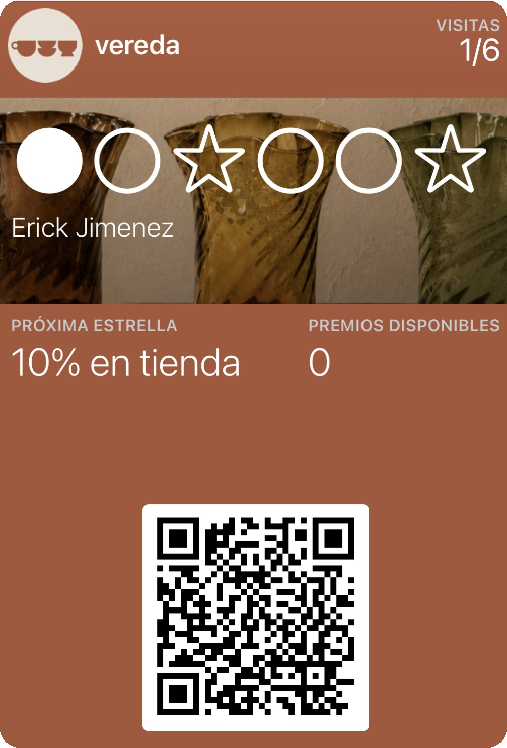 Tarjeta de lealtad de vereda